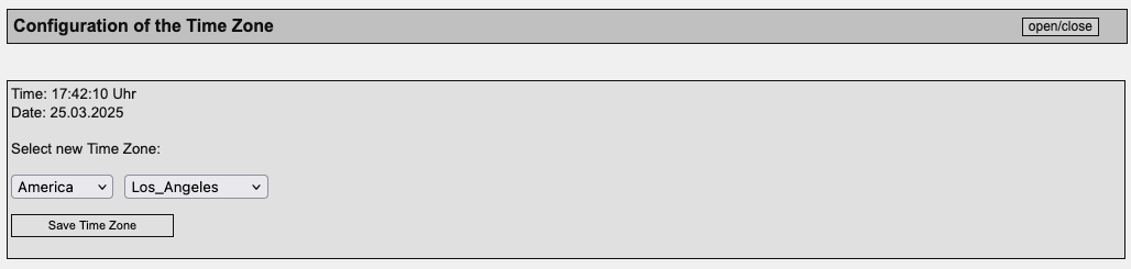 3.1.7 Configuration of the Time Zone – C-MOR Video Surveillance Online ...